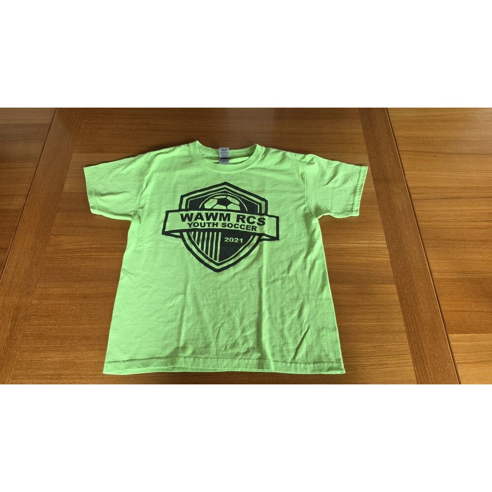 WAWM RCS YOUTH SOCCER 2021 Green T-shirt Size M READ Description